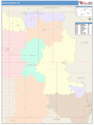 Lincoln County, SD Wall Map