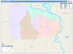 Lyman County, SD Wall Map