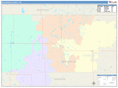 McPherson County, SD Wall Map