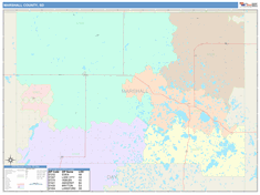 Marshall County, SD Wall Map