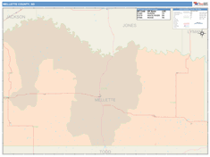 Mellette County, SD Wall Map