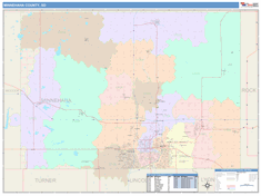 Minnehaha County, SD Wall Map