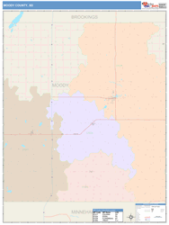 Moody County, SD Wall Map