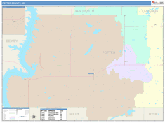 Potter County, SD Wall Map