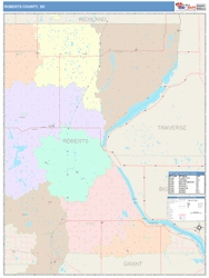 Roberts County, SD Wall Map