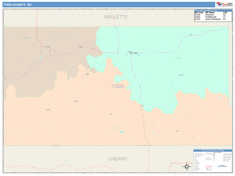 Todd County, SD Wall Map