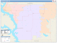 Walworth County, SD Wall Map