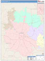 Bedford County, TN Wall Map