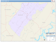 Bledsoe County, TN Wall Map