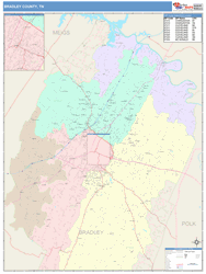 Bradley County, TN Wall Map