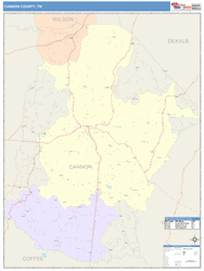 Cannon County, TN Wall Map