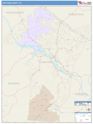 Cheatham County, TN Wall Map