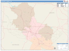 Crockett County, TN Wall Map