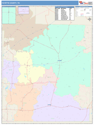 Fayette County, TN Wall Map
