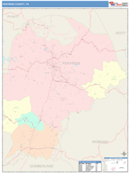 Fentress County, TN Wall Map