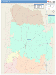 Giles County, TN Wall Map