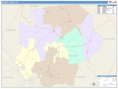 Grundy County, TN Wall Map