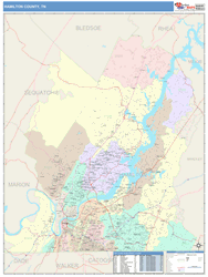 Hamilton County, TN Wall Map