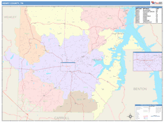 Henry County, TN Wall Map