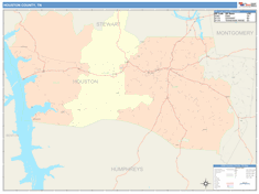 Houston County, TN Wall Map