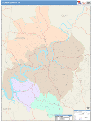 Jackson County, TN Wall Map