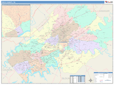 Knox County, TN Wall Map