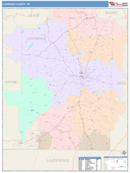 Lawrence County, TN Wall Map