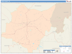 Lewis County, TN Wall Map