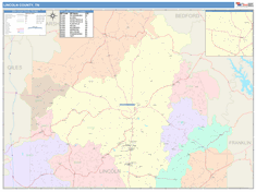 Lincoln County, TN Wall Map