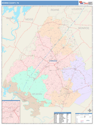 McMinn County, TN Wall Map