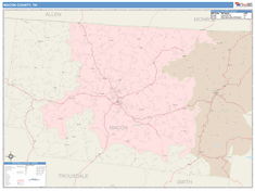 Macon County, TN Wall Map