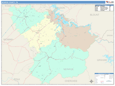 Monroe County, TN Wall Map