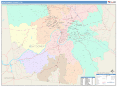 Montgomery County, TN Wall Map