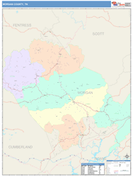Morgan County, TN Wall Map
