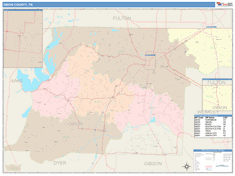 Obion County, TN Wall Map