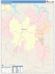 Overton County, TN Wall Map