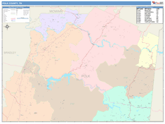 Polk County, TN Wall Map