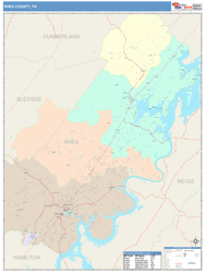 Rhea County, TN Wall Map