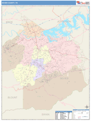 Sevier County, TN Wall Map