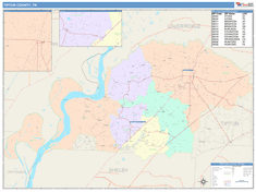 Tipton County, TN Wall Map