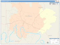 Trousdale County, TN Wall Map