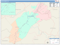 Unicoi County, TN Wall Map