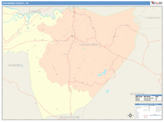 Van Buren County, TN Wall Map