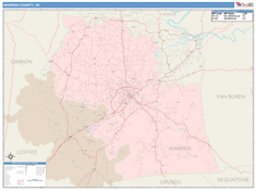 Warren County, TN Wall Map