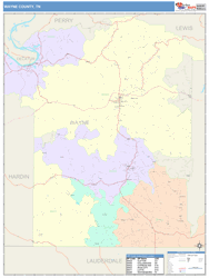 Wayne County, TN Wall Map