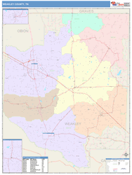 Weakley County, TN Wall Map