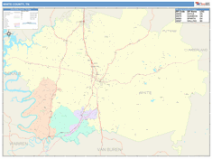 White County, TN Wall Map