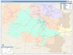 Williamson County, TN Wall Map