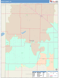 Bailey County, TX Wall Map