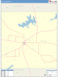 Baylor County, TX Wall Map